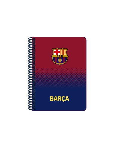 Cuaderno espiral safta cuarto 80 h 60 gr cuadro 4 mm tapa extradura fc barcelona 1 equipacion 20 21