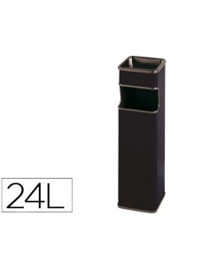 Cenicero papelera cuadrado 403 negro metalico 65x18x18 cm