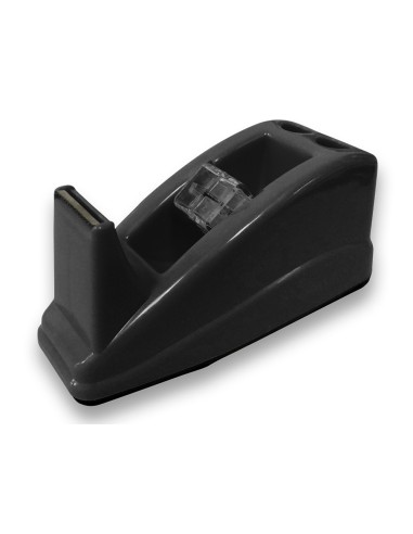 Portarrollo sobremesa q connect plastico para cinta de 33 mt color negro 135x58x60 mm