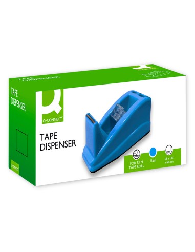 Portarrollo sobremesa q connect plastico para cinta de 33 mt color azul 135x58x60 mm