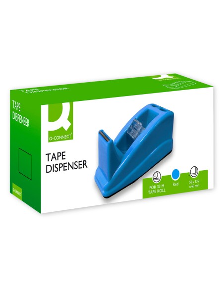 Portarrollo sobremesa q connect plastico para cinta de 33 mt color azul 135x58x60 mm