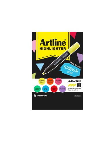 Rotulador artline fluorescente ek 660 expositor de 36 unidades colores surtidos