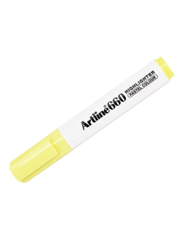 Rotulador artline fluorescente ek 660 amarillo pastel punta biselada