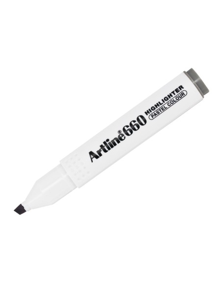 Rotulador artline fluorescente ek 660 gris pastel punta biselada