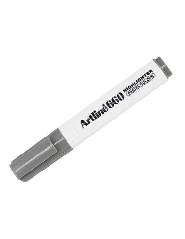 Rotulador artline fluorescente ek 660 gris pastel punta biselada