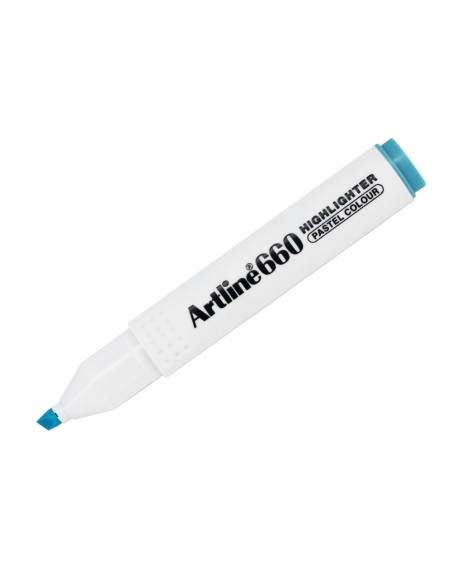 Rotulador artline fluorescente ek 660 azul pastel punta biselada