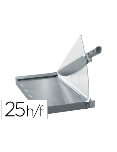 Guillotina de palanca leitz precision office pro a3 base cristal longitud corte 457 mm capacidad de corte 25 hojas