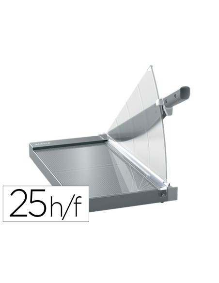Guillotina de palanca leitz precision office pro a3 base cristal longitud corte 457 mm capacidad de corte 25 hojas Guillotina de palanca leitz precision office pro a3 base cristal longitud corte 457 mm capacidad de corte 25 hojas