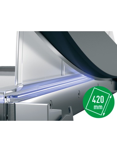 Guillotina de palanca leitz precision office pro a3 base cristal longitud corte 457 mm capacidad de corte 25 hojas