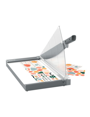 Guillotina de palanca leitz precision office pro a3 base cristal longitud corte 457 mm capacidad de corte 25 hojas
