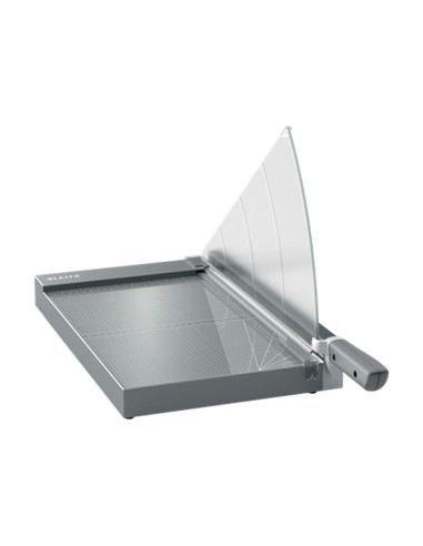 Guillotina de palanca leitz precision office pro a4 base cristal longitud corte 381 mm capacidad de corte 25 hojas