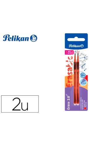 Recambio roller pelikan erase 20 color rojo blister de 2 unidades