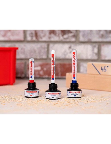 Tinta rotulador edding mtk25 con sistema capilar color verde frasco de 25 ml