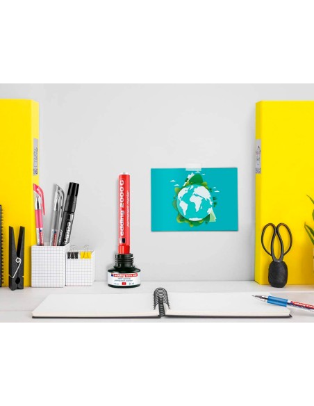 Tinta rotulador edding mtk25 con sistema capilar color rojo frasco de 25 ml Tinta rotulador edding mtk25 con sistema capilar color rojo frasco de 25 ml