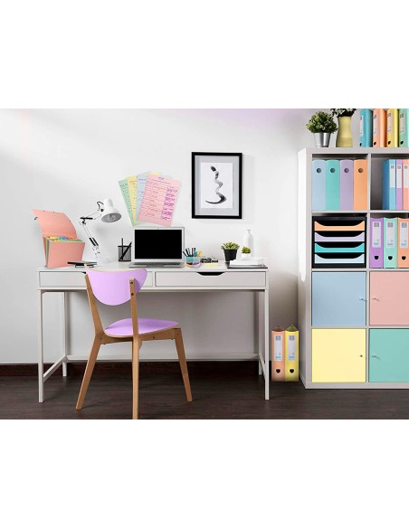 Carpeta de proyectos exacompta aquarel carton forrado din a4 lomo 40 mm colores pastel surtidos