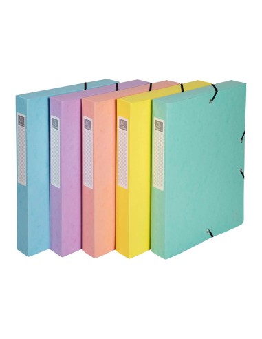 Carpeta de proyectos exacompta aquarel carton forrado din a4 lomo 40 mm colores pastel surtidos