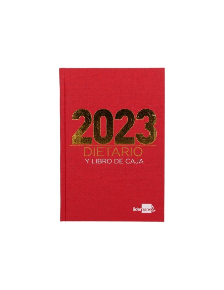 Dietario liderpapel 15x215 cm 2023 cuarto papel 70 gr color rojo