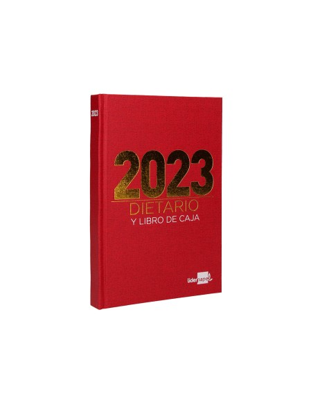 Dietario liderpapel 15x215 cm 2023 cuarto papel 70 gr color rojo