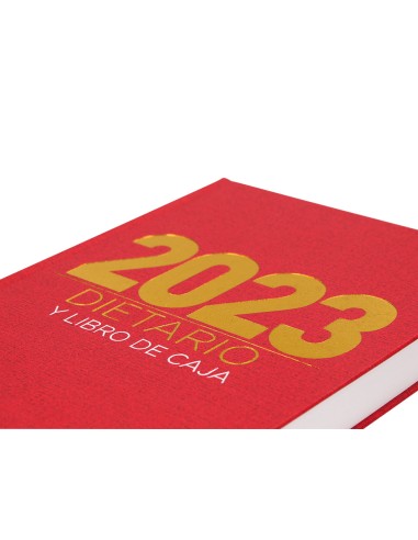 Dietario liderpapel 15x215 cm 2023 cuarto papel 70 gr color rojo