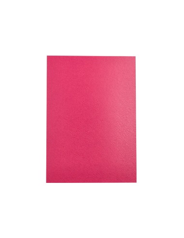 Tapa encuadernacion liderpapel carton a4 09mm rosa fluor paquete de 50 unidades