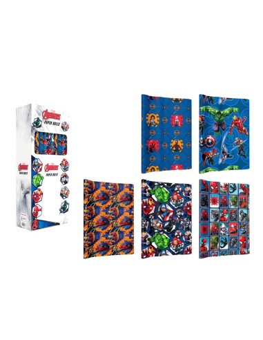 Papel de regalo basika marvel rollo de 70 x 200 cm 60 gr modelos surtidos