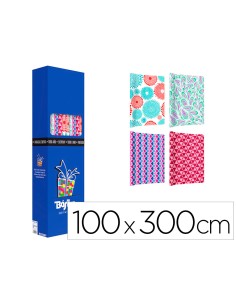 Papel de regalo basika todo ano rollo de 100 x 300 cm modelos surtidos
