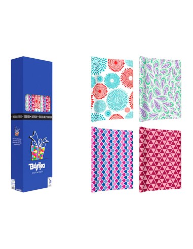 Papel de regalo basika todo ano rollo de 100 x 300 cm modelos surtidos
