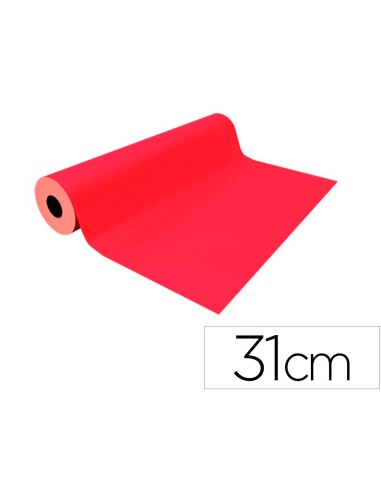 Papel de regalo basika metalizado rojo bobina 31 cm