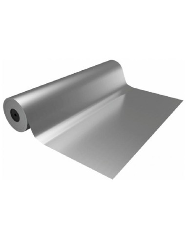 Papel de regalo basika metalizado plata bobina 62 cm
