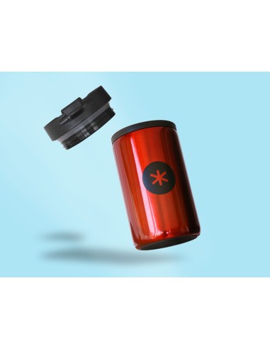 Vaso antartik acero inoxidable con tapa dosificador de seguridad y base acolchada 290 ml color rojo