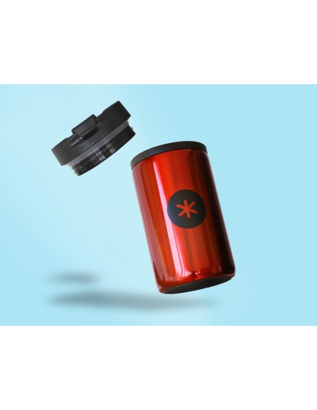 Vaso antartik acero inoxidable con tapa dosificador de seguridad y base acolchada 290 ml color rojo