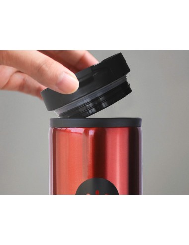 Vaso antartik acero inoxidable con tapa dosificador de seguridad y base acolchada 290 ml color rojo