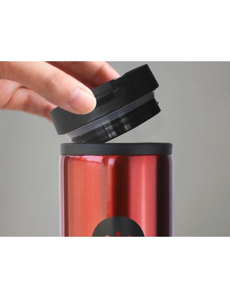 Vaso antartik acero inoxidable con tapa dosificador de seguridad y base acolchada 290 ml color rojo