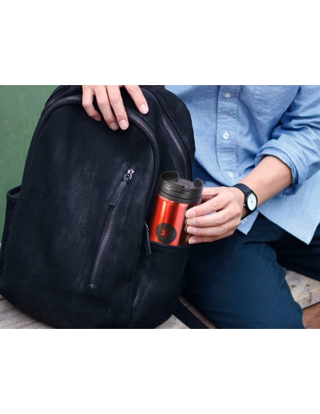 Vaso antartik acero inoxidable con tapa dosificador de seguridad y base acolchada 290 ml color rojo