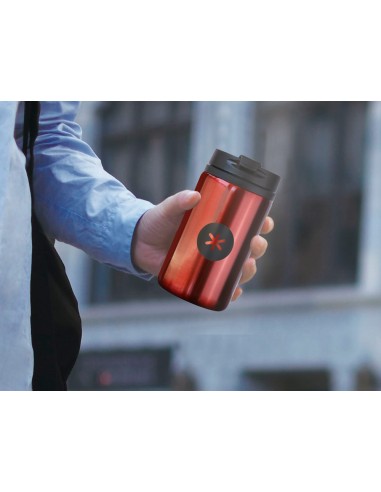 Vaso antartik acero inoxidable con tapa dosificador de seguridad y base acolchada 290 ml color rojo