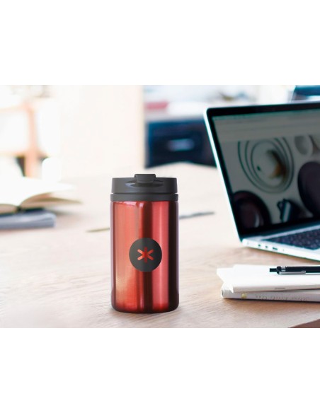 Vaso antartik acero inoxidable con tapa dosificador de seguridad y base acolchada 290 ml color rojo