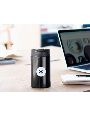 Vaso antartik acero inoxidable con tapa dosificador de seguridad y base acolchada 290 ml color negro