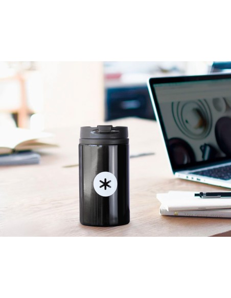 Vaso antartik acero inoxidable con tapa dosificador de seguridad y base acolchada 290 ml color negro