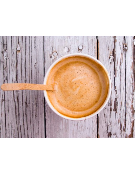 Paletina agitadora de madera 14 cm para el cafe con funda individual bolsa de 1000 unidades