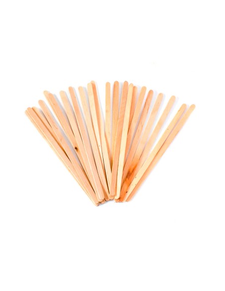 Paletina agitadora de madera 14 cm para el cafe con funda individual bolsa de 1000 unidades
