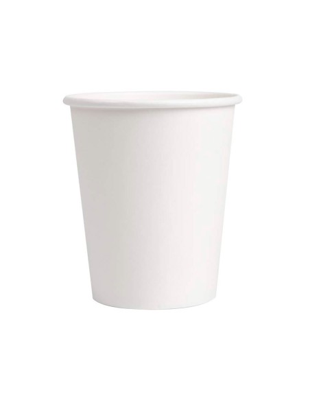 Vaso de carton biodegradable blanco 290 cc paquete de 50 unidades