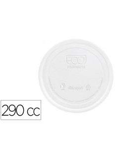 Tapa de plastico biodegradable para vaso de 290 cc paquete de 100 unidades