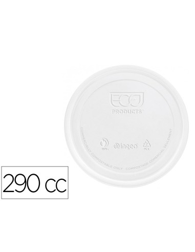 Tapa de plastico biodegradable para vaso de 290 cc paquete de 100 unidades