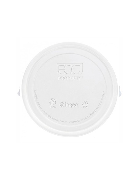 Tapa de plastico biodegradable para vaso de 195 220 cc paquete de 100 unidades