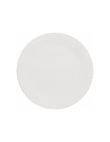 Plato papel reciclable blanco 22 cm paquete 100 unidades