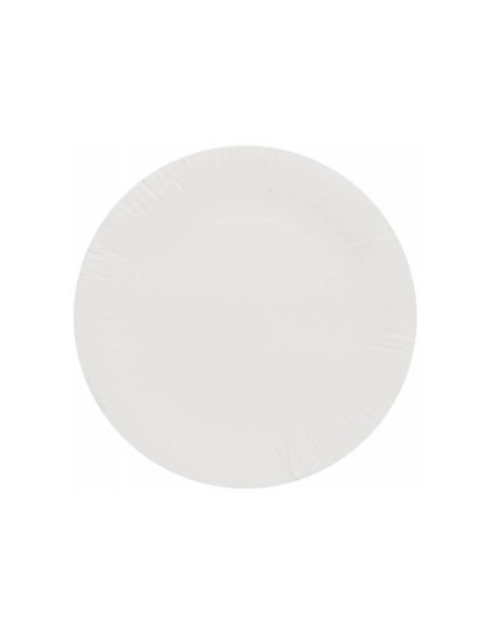Plato papel reciclable blanco 22 cm paquete 100 unidades