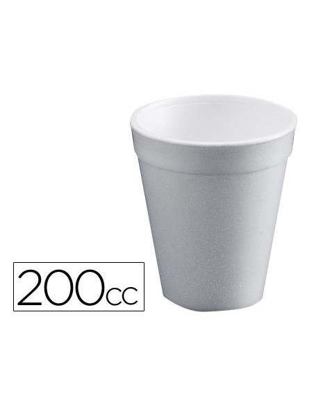 Vaso termico de poliexpan 200cc paquete de 50 unidades