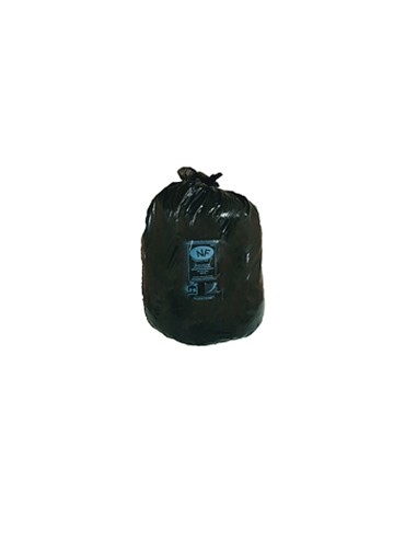 Bolsa basura industrial negra 90x110cm galga 200 rollo de 10 unidades