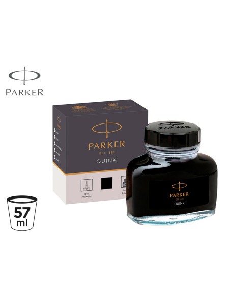 Tinta estilografica parker negra frasco