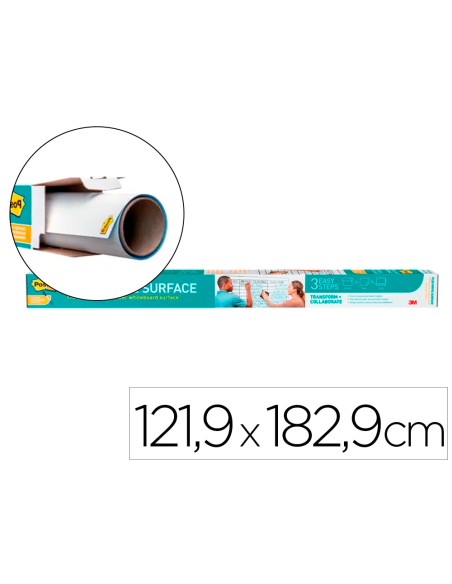 Pizarra blanca post it super sticky flex rollo adhesivo removible 1219x1829 cm Pizarra blanca post it super sticky flex rollo adhesivo removible 1219x1829 cm